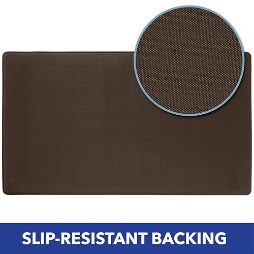 Cozy Living Anti-Fatigue Kitchen Mat, Farmhouse Buffalo Check 17.5"x55" - color: Grey/Green, size: 55"L x 17.5"W x 0.5"Th
