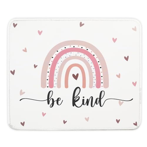 Mouse Pad for Desk with Stitched Edge, Premium Cute Washable Mouse Pads. Computer Mousepad with Non-Slip Rubber Base, Mousepads for Laptop, 9.25x7.75x0.12 inch (Boho Kind) - color: Boho Kind