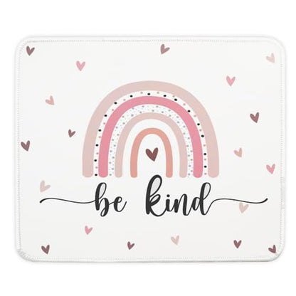 Mouse Pad for Desk with Stitched Edge, Premium Cute Washable Mouse Pads. Computer Mousepad with Non-Slip Rubber Base, Mousepads for Laptop, 9.25x7.75x0.12 inch (Boho Kind) - color: Boho Kind