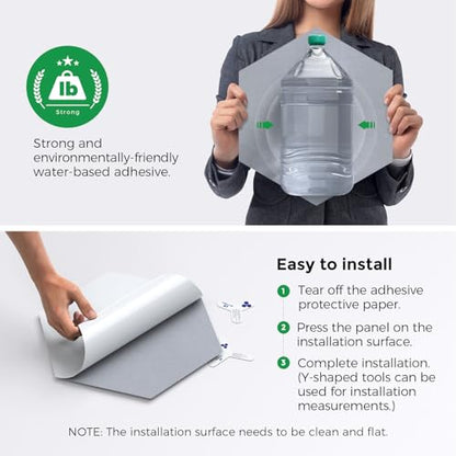 Self-Adhesive Acoustic Panels [390 lbs/yd³ Ultra-High Density], 2nd Generation Sound Absorbing Panel, Professional Level Sound Panel, Polyester Soundproof Foam [Medium Hexagon, Cloud Grey] - color: Cloud Grey, size: Medium Hexagon (12''x10''x0.4'')