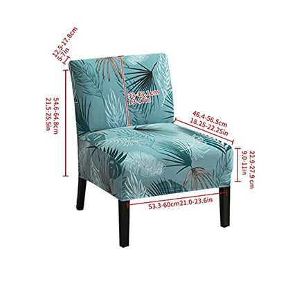 Eco-Ancheng Armless Chair Slipcover Removable Armless Accent Chairs Covers Washable Armless Slipper Chair Slipcover Printed Armless Chair Furniture Protector Covers for Living Dining Room Hotel - color: A20