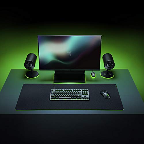 Razer Gigantus V2 Cloth Gaming Mouse Pad (Large): Thick, High-Density Foam - Non-Slip Base - Classic Black - color: Classic Black, size: 17L x 3W inches