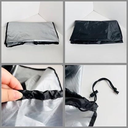 CashBeat 61 Key Piano Keyboard Dust Cover Waterproof Stretchy | Elastic cord lock closure, waterproof stretchy fabric, fits 61-key digital piano keyboard, dust protector, black - size: 61 key