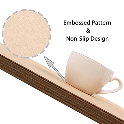 Wipeable Placemats Leather Table Mats Waterproof Heat-Resistant Easy to Clean for Dining Table Set Kitchen Table (2, Buff) - color: Buff, size: set of 2
