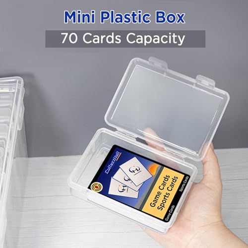 10 PCS Trading Card Storage Box Set, Plastic Top loaders Storage Box, Fit for Standard Card, Top Loaders and Magnetic Card Holders