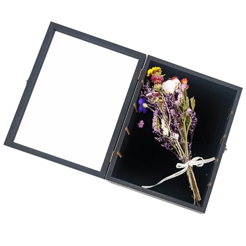 Shadow Box with Shelves, Black 11x14 Deep Memory Shadow Box Display Case for Trinket ,Keepsake Collectibles, Coins Military Medals Pins Wedding Flowers - color: Black, size: 11*14