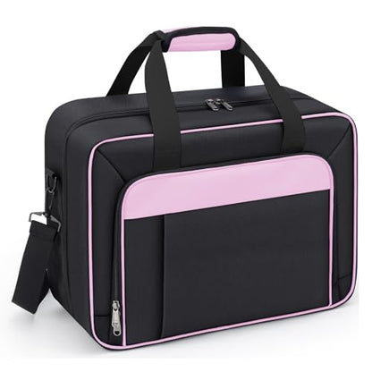 Carrying Case Fit for PS5, Travel Thickened Protective Bag Compatible with Playstation 5 Console, Headset, PS5 Controller, Game Discs, and Gaming Accessories, Pink - color: Pink