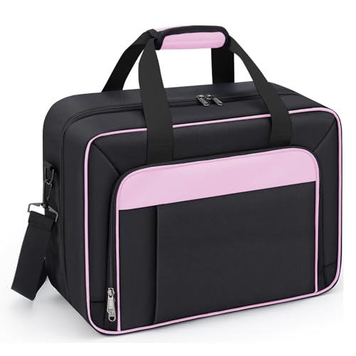 Carrying Case Fit for PS5, Travel Thickened Protective Bag Compatible with Playstation 5 Console, Headset, PS5 Controller, Game Discs, and Gaming Accessories, Pink - color: Pink