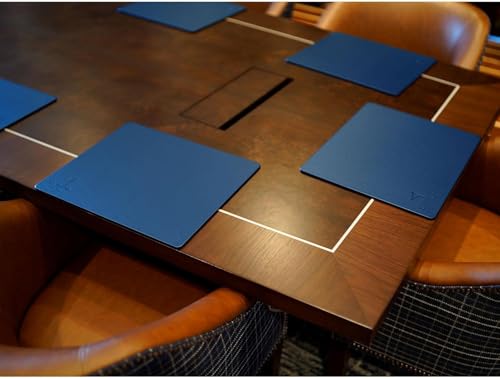 Dacasso Leatherette Conference Pads - color: Navy Blue, size: 17" x 14"