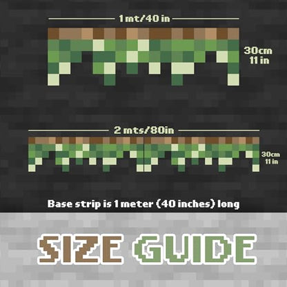 Pixel Block Border Wall Decal for Boys Room - Wall Decor for Gamers Room - Gaming Art for Bedroom - Video Game Themed Wall Stickers for Young Gamers and Cool Gaming Bedrooms