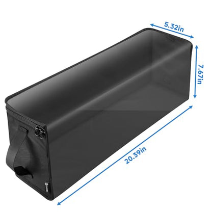 Game Disc Storage Bag Compatible with Wii PS2 Xbox 360 Games | Portable Carrying Case Holds 37 Discs Boxes, Clear TPU Organizer Bag, Compatible with Wii U Gamecube Standard DVD Case, Black