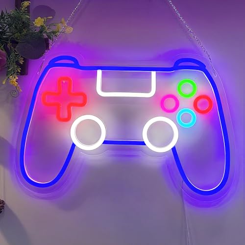 Gamepad Neon Sign - Dimmable USB Powered LED Light for Game Room/Teen Boy Bedroom Decor, Birthday Christmas Gift for Gamers - style: GamePad