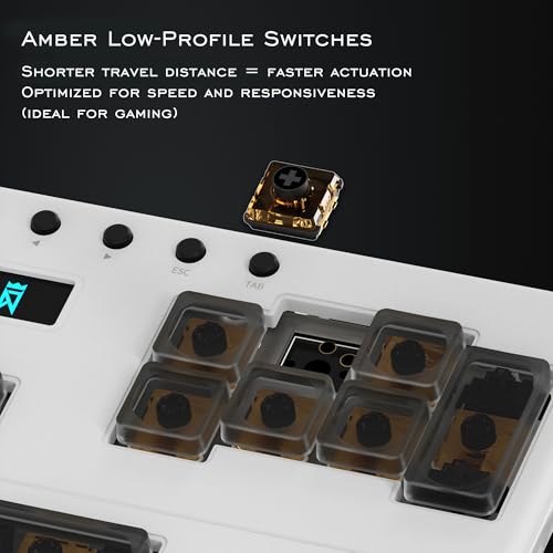 Gaming Keyboard for Music Rhythm Games Customizable Mechanical Keyboard (Yellow) - color: Yellow