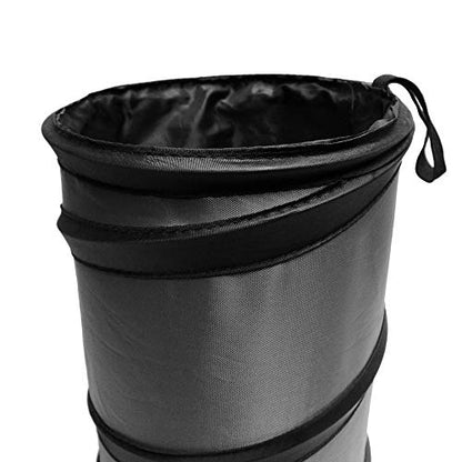 FH Group Automotive Waterproof Portable Collapsible Small Trash Can Garbage Container fits Most Cars,Polyethylene, SUVs, and Trucks Gray - color: Gray, style: Small