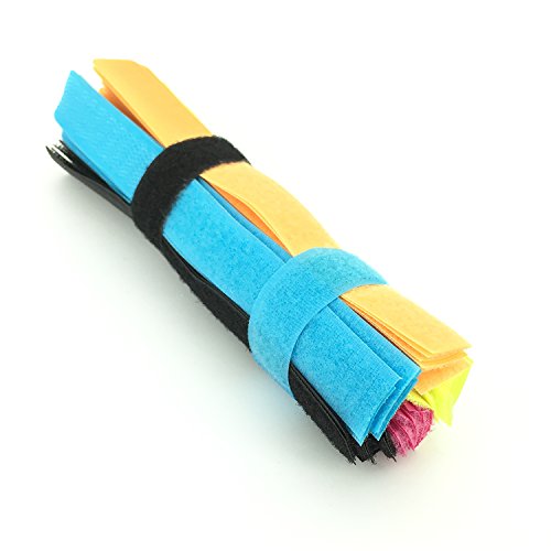 50pcs Cable Ties Reusable Fastening Wire Organizer Cord Rope Holder 7 Inch (Multi-Colour) - color: Multi-colour