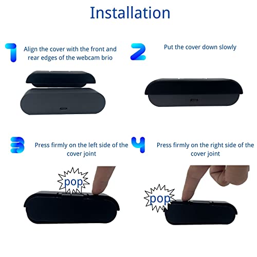 Webcam Cover Compatible with Logitech Brio 4K Webcam, Camera Lens Privacy Webcam Covers for Logi Brio hd 4K Pro