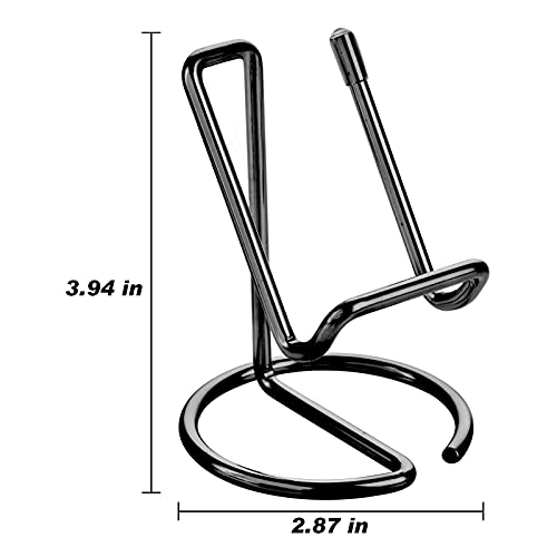 ROPOSY Cell Phone Stand for Desk, Cute Metal Black Cell Phone Stand Holder Desk Accessories, Compatible with All Mobile Phones, iPhone, iPad - color: black, size: 1 pack