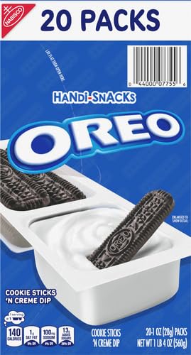 Handi-Snacks OREO Cookie Sticks 'N Creme Dip SnackPacks, 20 SnackPacks (Pack of 4) - size: 20 Count (Pack of 4)