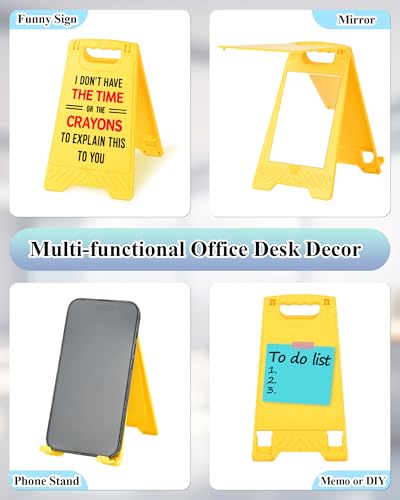 Funny Desk Shelf Decor, Don Time Crayons Explain Mini Desk Sign | Don Time Crayons Explain Sign, Funny Shelf Sign, Home Office Decor, Mini Desk Sign - style: Don't Have the Time