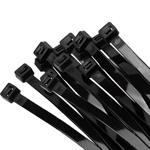 Armpow 12 inch Black Zip Ties Heavy Duty 80 PCS, 250 LBS Ultra Exclusive Strong Plastic Wire Ties, Large Cable Ties Extra Long Tie Wraps, Indoor and Outdoor UV Resistant - color: Black, size: 12 inch