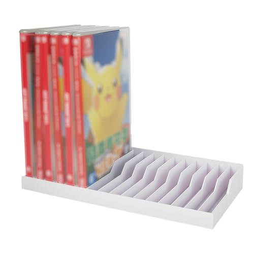 Nintendo Switch Game Holder Case Organizer - 16 Game Case Storage Stand, Eco-ABS Plastic Desktop Rack, Space-Saving Nintendo Switch Game Case Holder/Organizer (white) - color: white