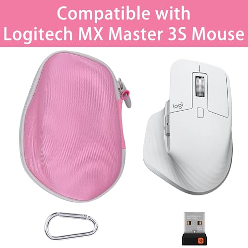 co2CREA Hard Case Replacement for Logitech MX Master 4 / Master 3S / 3 Wireless Performance Mouse (Pink Case) - color: Pink Case, style: For Master 4/3S/3
