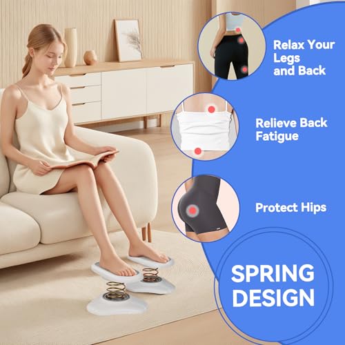 Foot Rest for Under Desk at Work ，Ergonomic Foot Stool Under Office Desk - Rocking for Fidgeters，Effectively Relaxes The Leg Muscles，2 Pieces Grey - color: Grey
