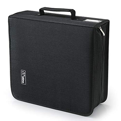 CCidea CD Case DVD Case Storage Holder-264 Capacity,Media Binder, CD Wallet, Disc Booklet, L11.4 x W 6.4 x H3.5 INCH (Black) - color: 264 Black, size: 264capacity
