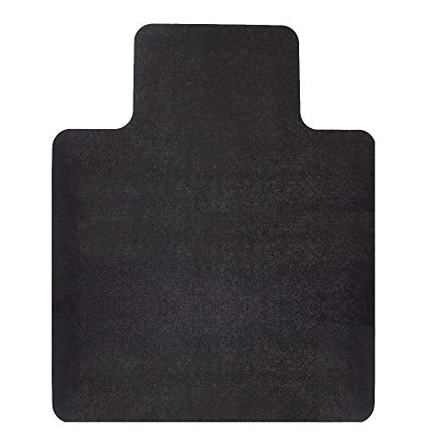 RESILIA Office Desk Chair Mat with Lip - for Low Pile Carpet (with Grippers) Black, 45 Inches x 53 Inches, Made in The USA - color: Black, size: 45" x 53" with lip