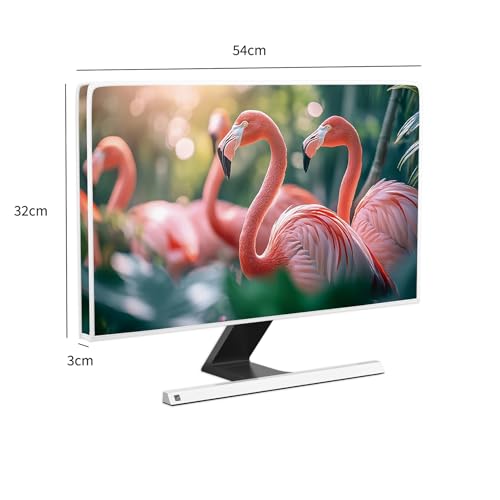 Pink Tropical Flamingo Monitor Dust Covers 22, 23, 24, 25 Inch Green Plants Anti-Static LCD-Silky HD Panel Dust Protective Sleeve Compatible with iMac 24, 22-25 Inch PC,Desktop and TV - color: pink, size: 22-25 Inch