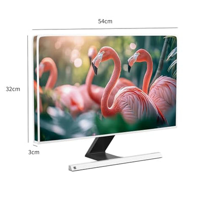Pink Tropical Flamingo Monitor Dust Covers 22, 23, 24, 25 Inch Green Plants Anti-Static LCD-Silky HD Panel Dust Protective Sleeve Compatible with iMac 24, 22-25 Inch PC,Desktop and TV - color: pink, size: 22-25 Inch