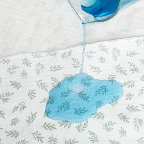 Biloban Baby Splat Mat 2 Pack for Under High Chair & Arts & Crafts & Eating Mess, 46 x 42 Inch Waterproof and Washable Spill Mat, Anti-Slip Floor Protector - color: Green Leaf