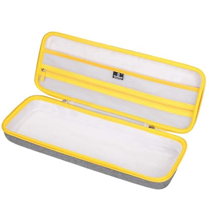 Tourmate Hard Storage Case for ASUS ROG Strix Scope II 96 Wireless Gaming Keyboard - Travel Case for RK ROYALKLUDGE RK98/RK96/N80/RK61,Aula F87/HERO 68/ S98 Pro(Only Box) (Linen Gray & Yellow) - color: Linen Gray & Yellow