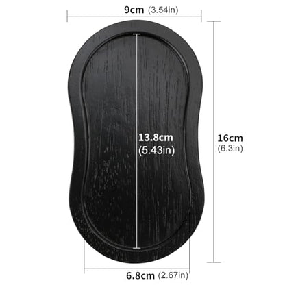 Black Salt and Pepper Mill Tray, Pepper Grinder Wood Rest, Work Surface and Dining Table Protector (Pepper mill not included) - color: I Black Colours Mill Rest