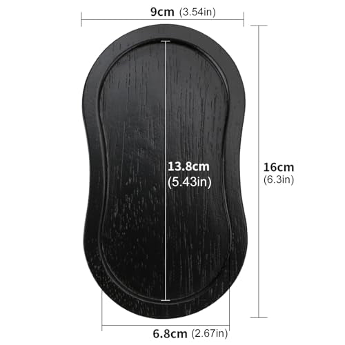 Black Salt and Pepper Mill Tray, Pepper Grinder Wood Rest, Work Surface and Dining Table Protector (Pepper mill not included) - color: I Black Colours Mill Rest