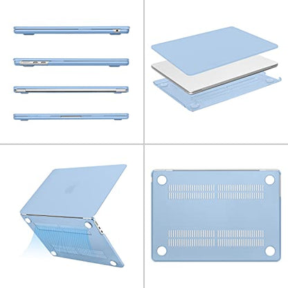 MOSISO Compatible with MacBook Air 13 inch Case M5 2026 M4 2025 M3 M2 2024-2022 A3449 A3240 A3113 A2681, Scratches-Resistant Protective Hard Shell for MacBook Air 13.6 inch Case, Air Blue - color: Air Blue