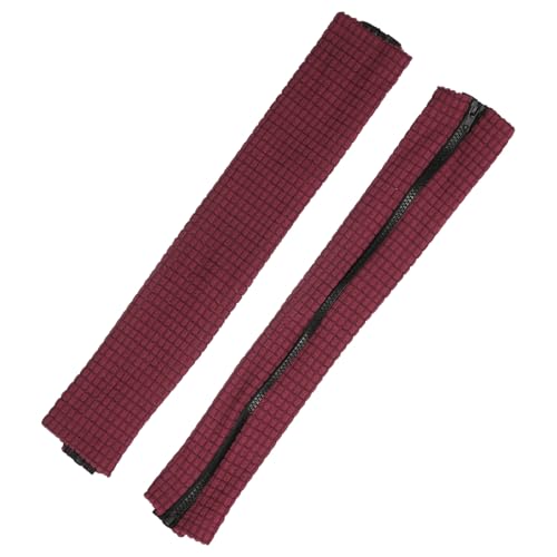 PATIKIL 22x4 in Office Chair Armrest Covers, 1 Pair Office Chair Arm Covers Long Computer Chairs Arm Rest Cover with Zipper Removable Rest Slipcover Hand Rest Protector, Burgundy - color: Burgundy