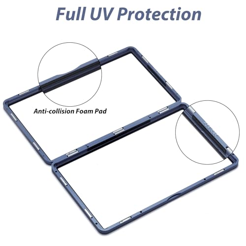 ZINHO Graded Card Case Magnetic Aluminum Alloy Slab Protector Display Case Fits 35PT PSA/CGC/CSG Cards, UV Protection (Dark Blue) - color: Dark Blue, style: PSA Card Case