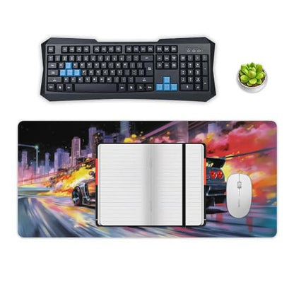 Large Mouse Pad Gaming Cool Japanese Anime R32 Tokyo Drift JDM Car Desk Mat Long Big Mousepad Extended Keyboard Computer Pad Office Desk Organizers and Accessories 35.4 x 15.7 inch - size: 40x90cm