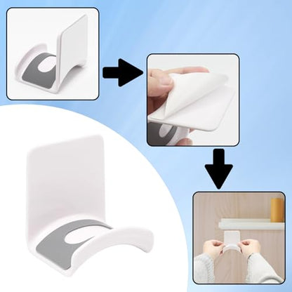 1Pcs White ABS Plastic Headphone Stand Hanger, Table Wall Mount Headset Holder Hook, Adhesive Earphones Hangers for Desk Headphone Hanger, Most Headphones and Controller - color: White, size: Wall Mount