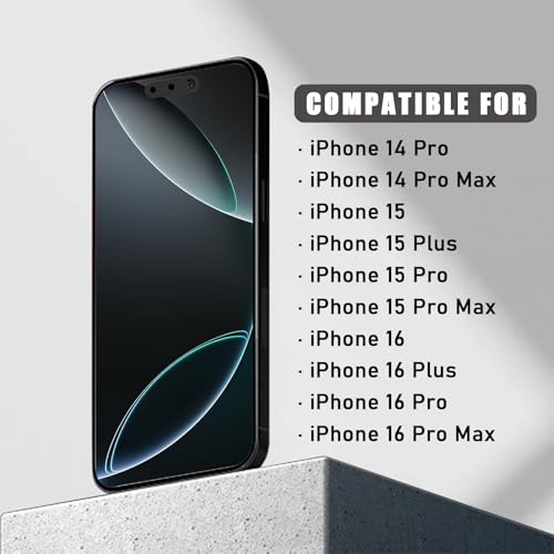 Front Camera Cover Compatible for iPhone 16/16Plus/16Pro/16Pro Max/15/15 Plus/15 Pro/15 Pro Max/14 Pro/14 Pro Max,Webcam Cover Protect Privacy and Security,Not Affect Face ID,Black-Updated Version - color: Black