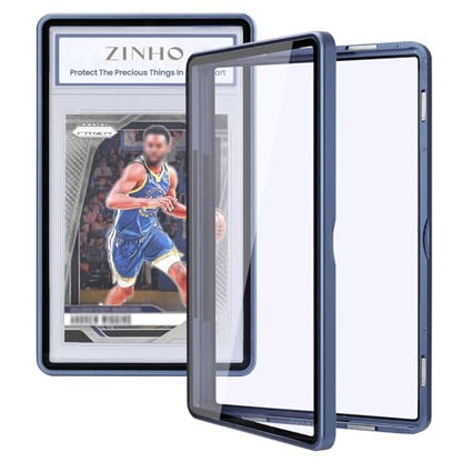 ZINHO Graded Card Case Magnetic Aluminum Alloy Slab Protector Display Case Fits 35PT PSA/CGC/CSG Cards, UV Protection (Dark Blue) - color: Dark Blue, style: PSA Card Case