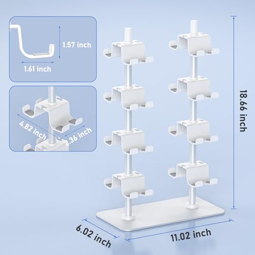 MANMUVIMO Controller Holder for 16 Xbox PS5 PS4 Gaming Controller, Video Game Controller Holder Headphone Stand for Desk, Gamer Gifts for Men, Gaming Room Accessories Maximum Organizer (White) - size: 16 Controller Holder White