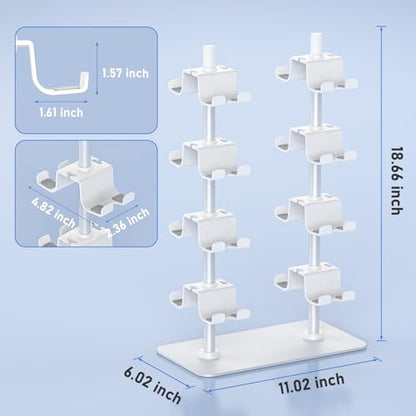 MANMUVIMO Controller Holder for 16 Xbox PS5 PS4 Gaming Controller, Video Game Controller Holder Headphone Stand for Desk, Gamer Gifts for Men, Gaming Room Accessories Maximum Organizer (White) - size: 16 Controller Holder White