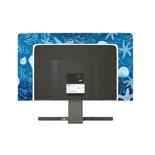 Blue Starfish Shell Waterproof TV Cover 45, 46, 47, 48 Inch Marine Weatherproof Television Screen Cover Sleeve Compatible with PC Desktop and TVs LED LCD OLED Anti-Static Dustproof Protective - color: blue, size: 45-48 Inch for tv cover