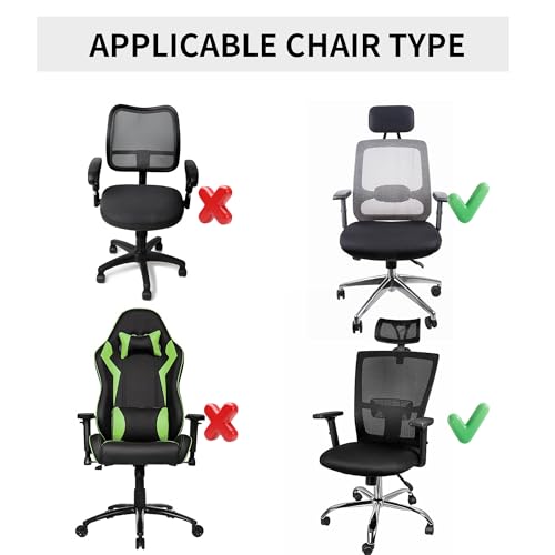 Ergonomic Office Chair Covers Set with Headrest Cover Velvet Embossing Camel Stretch Office Chair Cover with Headrest Washable-Velvet Embossing Camel - color: Velvet Embossing-camel, size: Chair and Headrest Covers