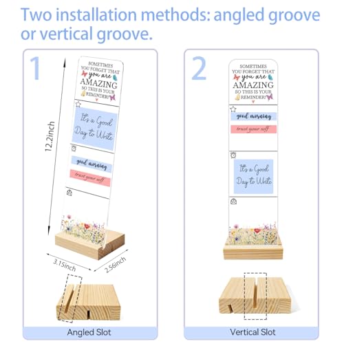 Sticky Notes Monitor Memo Board with Removable Wooden Base Sometimes You Forget that You are Amazing Inspirational Quote Message Board Portable Sticky Note Holder Positive Office Desk Decor and Gift - color: Amazing