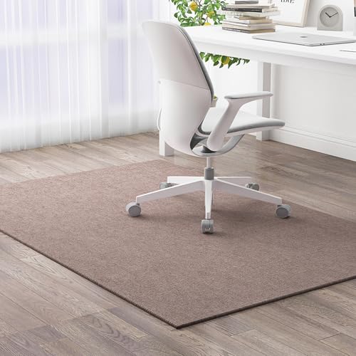 Lifup Office Chair Mat, Low Pile Carpet Floor Mat with Non-Slip Backing, Under Desk Rug Protector for Rolling Computer Chair Brown 47" x 23.6" - color: Brown, size: 47" x 23.6"