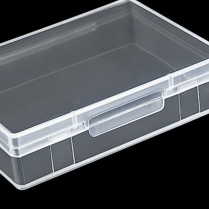 Tebery 24 Pack Blank Playing Card Case Clear Card Deck Box Snaps Closed, Empty Plastic Storage Box Holder for Bank Cards, Business Cards, Game Card