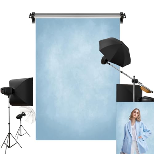 Kate 6.5x6.5ft/2x2m Light Blue Backdrop Texture Photography Backgrounds Portrait Photo Shoot Studio Props - color: Light Blue, size: 6.5x6.5ft